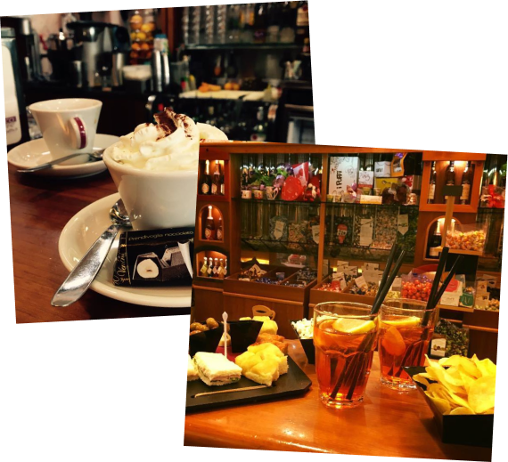 caffetteria e cocktail nel caffè pietra ligure